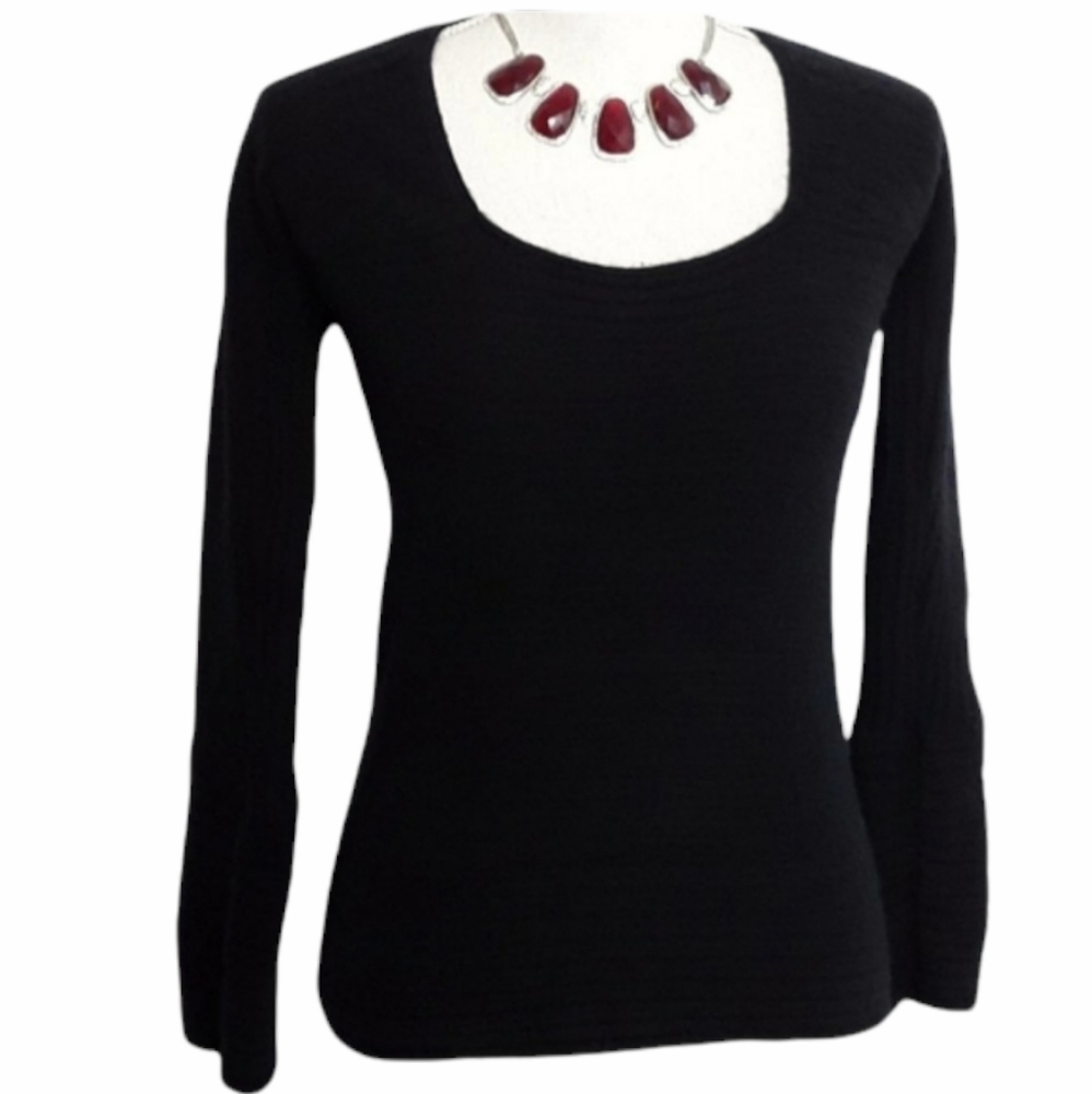 MaxMara Cashmere Ribbed Cross Back Sweater EUC sz L